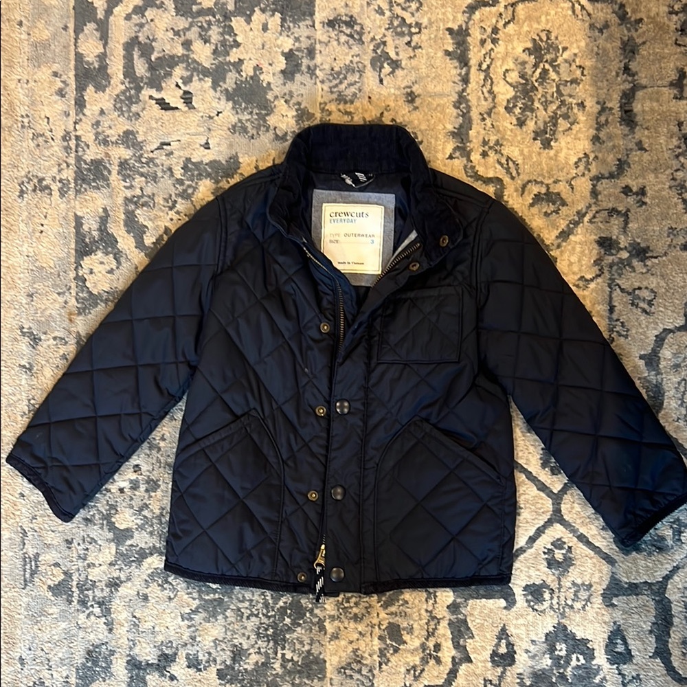 J. Crew Blue Quilted Puffer Jacket